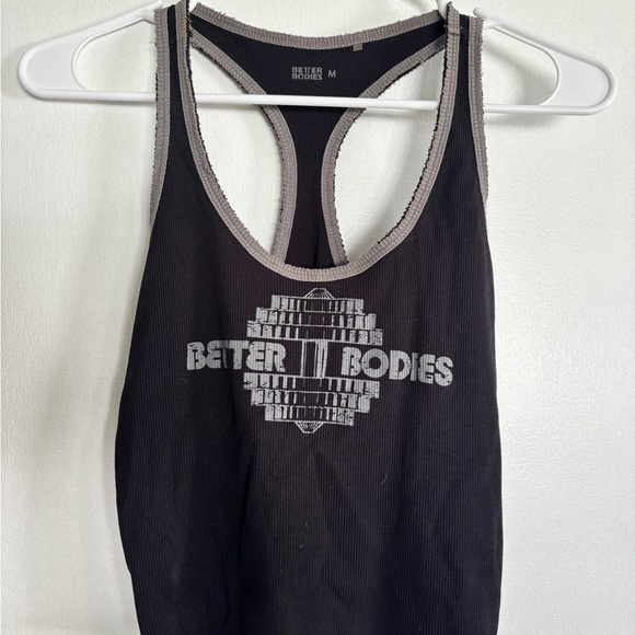 Better Bodies Black Ribbed Tank Top - Picture 1 of 2